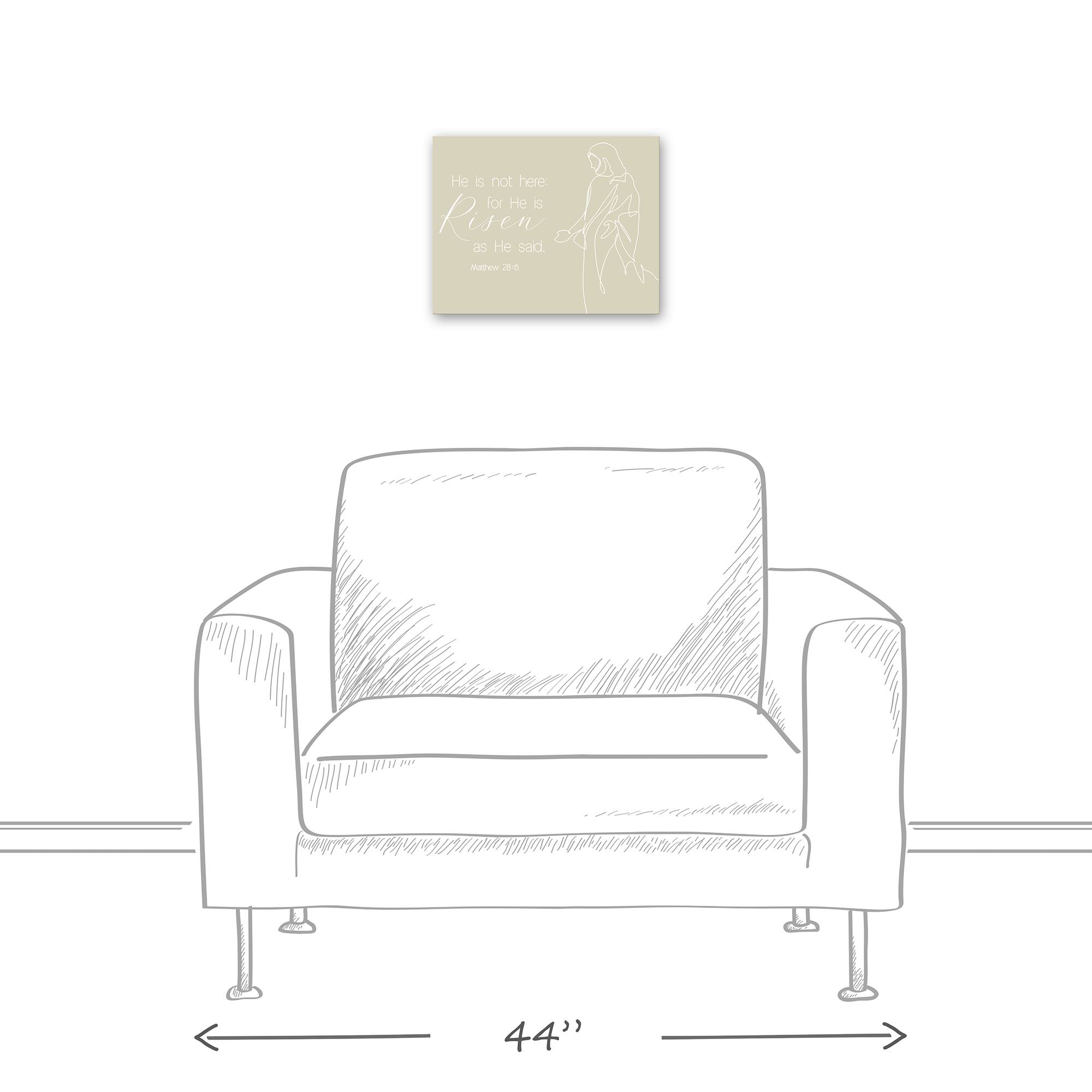 Risen Bible Jesus 1 11" x 14" Canvas Wall Art